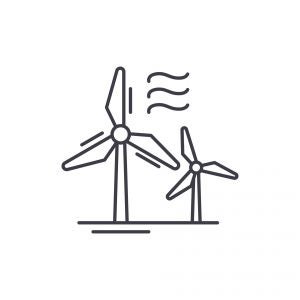 显示风力涡轮机如何工作的图形