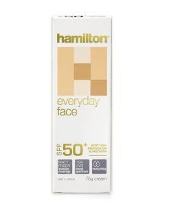 汉密尔顿日常面部防晒系数50+的防晒霜