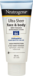 露得清Ultra Sheer Face & Body Dry Touch防晒乳液SPF 50