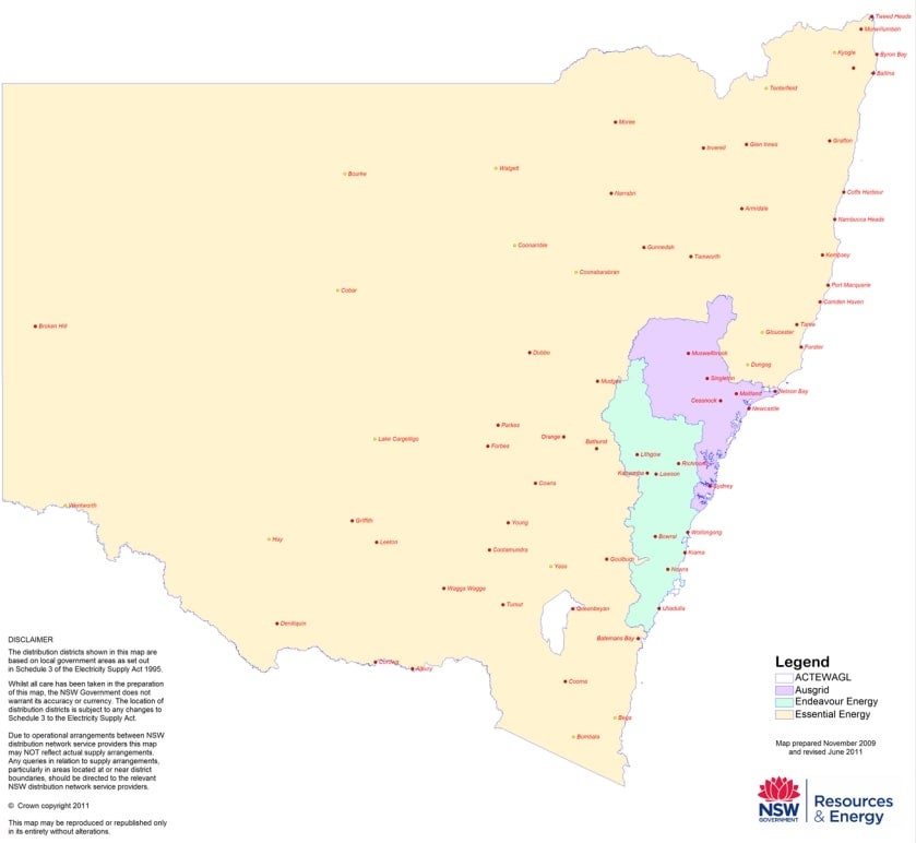 NSW-Distribution-Network-Map
