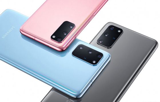 三星S20手机有粉色、蓝色和灰色
