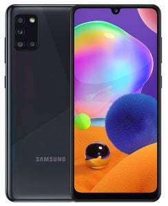 三星Galaxy A31手机的正面和背面