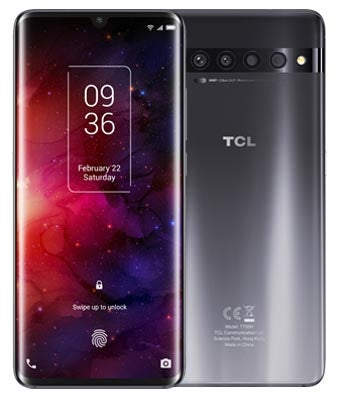 TCL 10 Pro手机的正面和背面为灰色配色