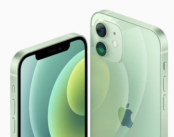 iPhone 12的正面和背面为绿色