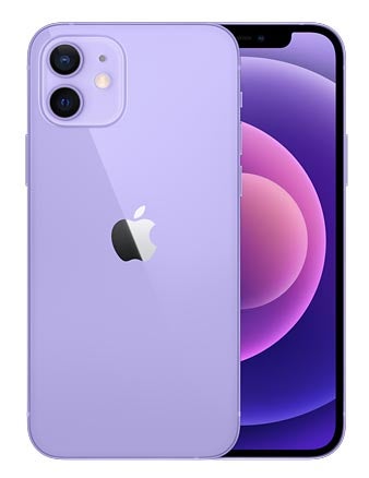 iPhone 12的正面和背面是紫色的