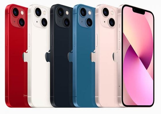 iPhone 13有五种颜色