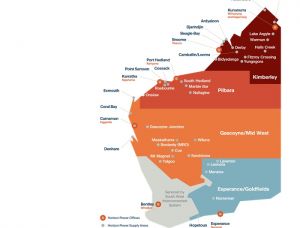 地平线电力分配和供应地图西澳大利亚