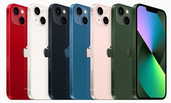iPhone 13有6种颜色