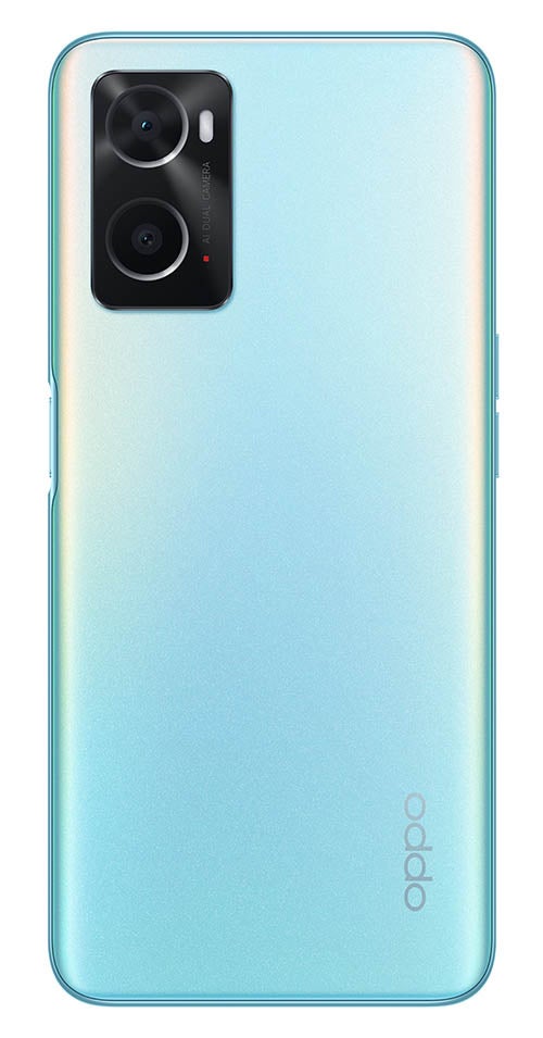 蓝色OPPO A76智能手机