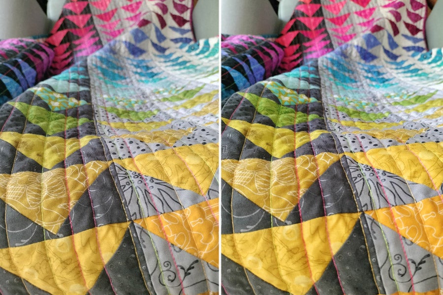 彩虹被子毯子的细节