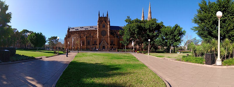 悉尼圣玛丽大教堂全景照片