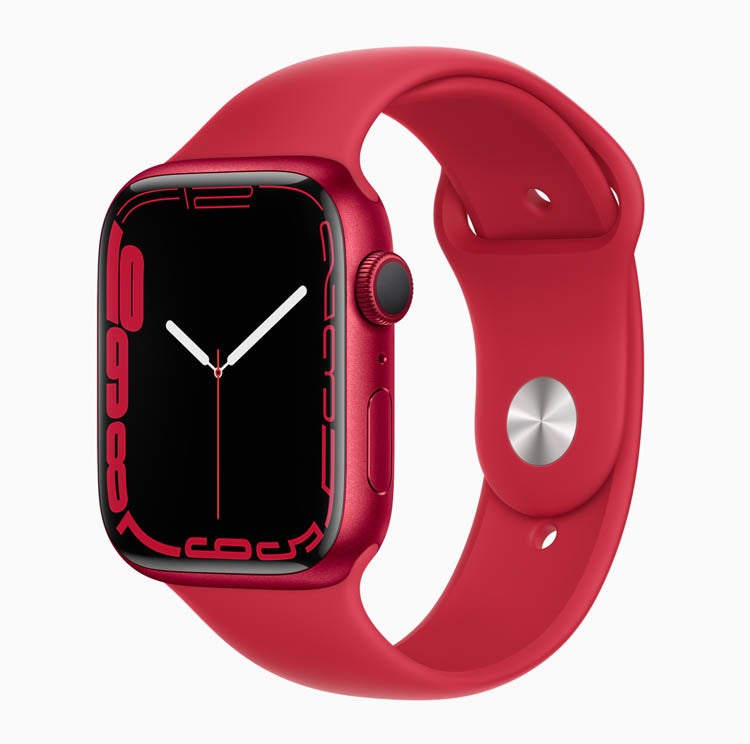 苹果在红色的手表系列7
