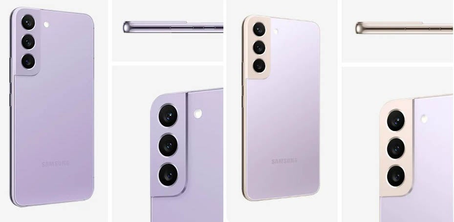 紫色三星Galaxy智能手机的照片