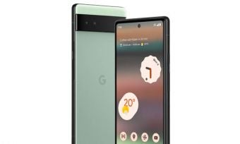 谷歌绿色的Pixel 6a手机