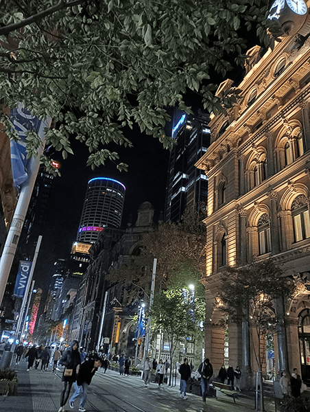 晚上悉尼城市建筑物